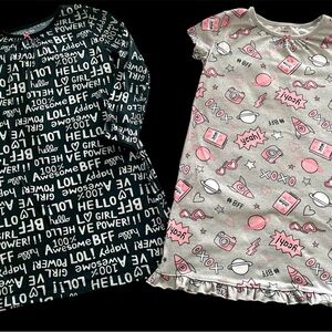 Trendy Kids Pajama Set - Black and Pink